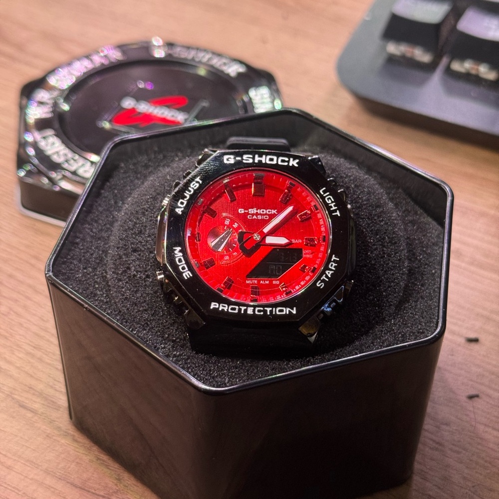 G-Shock Black and Red Watch